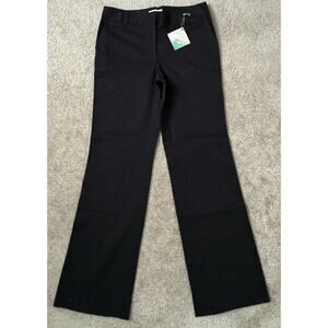 Living Planet Women's Black Chino Pants Eco Cotton Blend Size 6 Inseam New Nwts